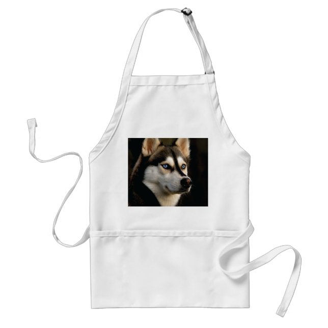 Beautiful Husky Throw Pillow Adult Apron (Front)