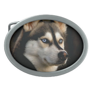 Beautiful Husky Throw Pillow Belt Buckle