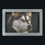 Beautiful Husky Throw Pillow Belt Buckle<br><div class="desc">Beautiful Husky</div>