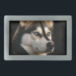 Beautiful Husky Throw Pillow Belt Buckle<br><div class="desc">Beautiful Husky</div>