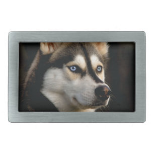 Beautiful Husky Throw Pillow Belt Buckle
