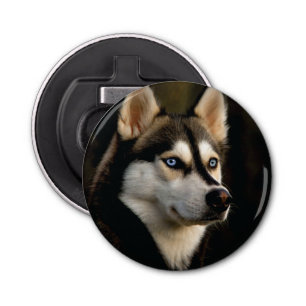 Beautiful Husky Throw Pillow Bottle Opener