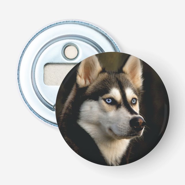 Beautiful Husky Throw Pillow Bottle Opener (Front)