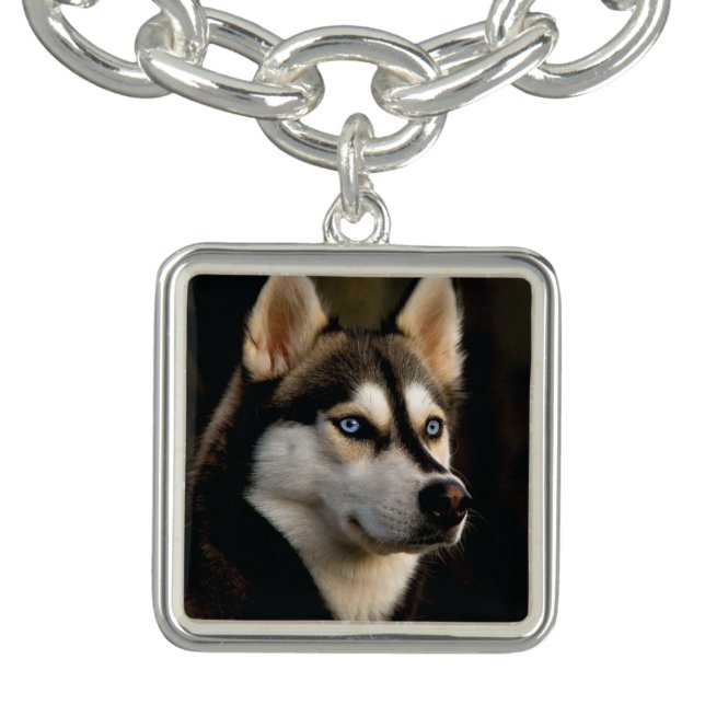 Beautiful Husky Throw Pillow Bracelet (Design)