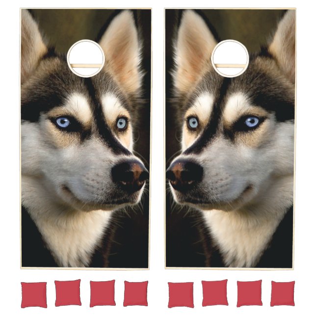 Beautiful Husky Throw Pillow Cornhole Set (Set)