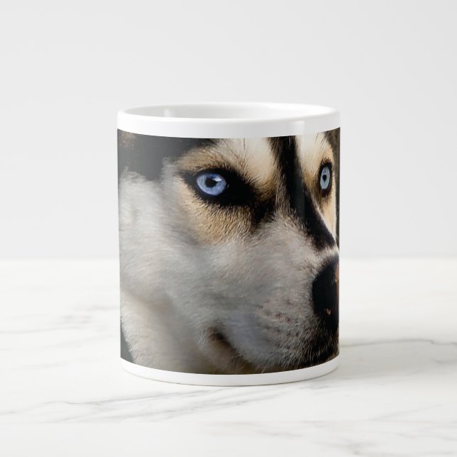 Beautiful Husky Throw Pillow Giant Coffee Mug (Front)