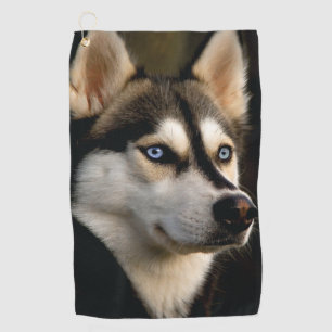 Beautiful Husky Throw Pillow Golf Towel