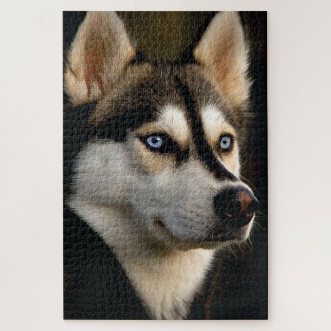 Beautiful Husky Throw Pillow Jigsaw Puzzle (Vertical)