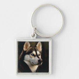 Beautiful Husky Throw Pillow Keychain