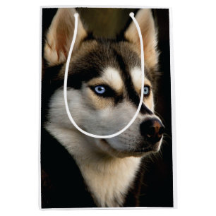 Beautiful Husky Throw Pillow Medium Gift Bag