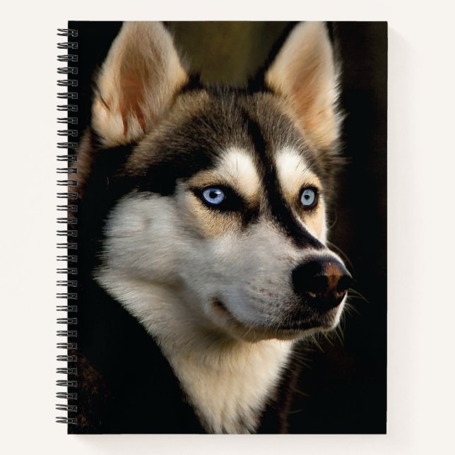 Beautiful Husky Throw Pillow Notebook (Front)