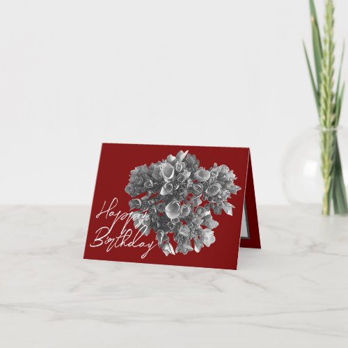 Beautiful Hydrangea Floral Bouquet Birthday Card