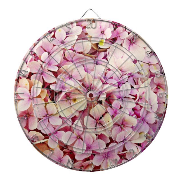 Beautiful Hydrangea Flowers Dart Board (Front)