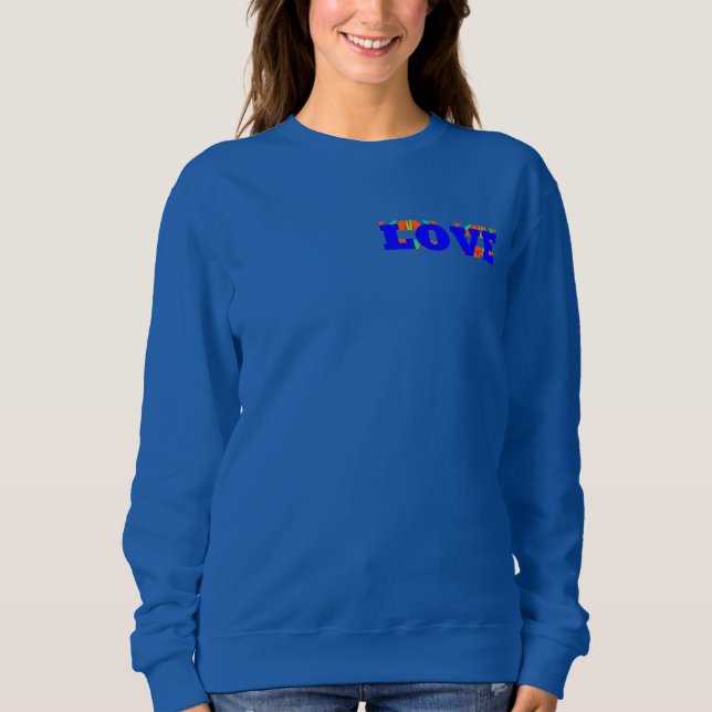 Beautiful I Love Baseball with Compassion Sweatshirt (Front)
