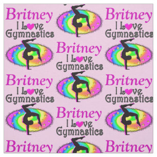BEAUTIFUL I LOVE GYMNASTICS FABRIC