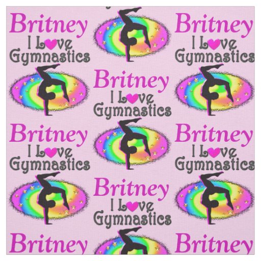 BEAUTIFUL I LOVE GYMNASTICS FABRIC