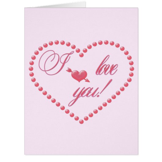 Beautiful I LOVE YOU Valentine's Day typography (Front)
