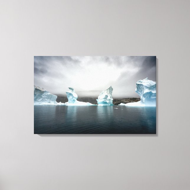 Beautiful Icebergs in Greenland Canvas Print (Front)