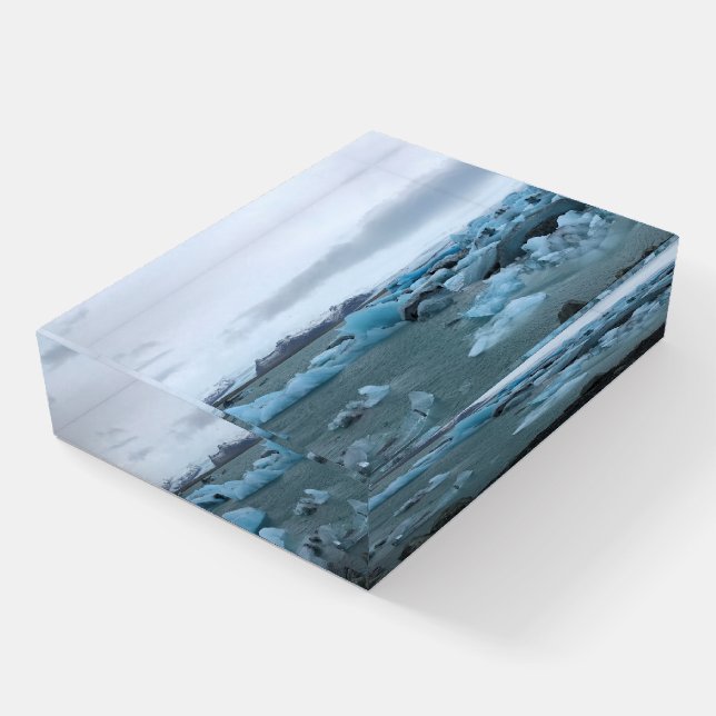 Beautiful Iceland Lake Paperweight (Angled)