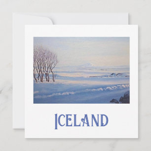 Beautiful Iceland winter snow landscape fine art  Holiday Card