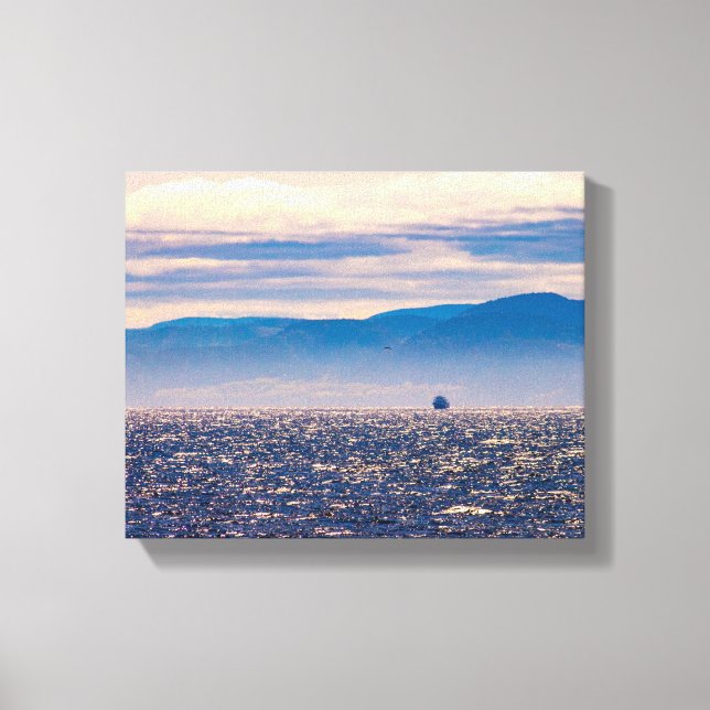 Beautiful idyllic S.Laurent river picture, Canada Canvas Print (Front)