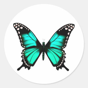 Beautiful illustrated Butterfly Classic Round Sti Sticker