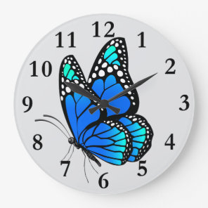Beautiful illustrated Butterfly  Large Clock