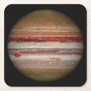 Beautiful Image of Jupiter Square Paper Coaster