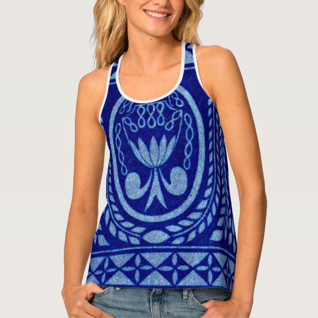 beautiful in blue tank top (Front)
