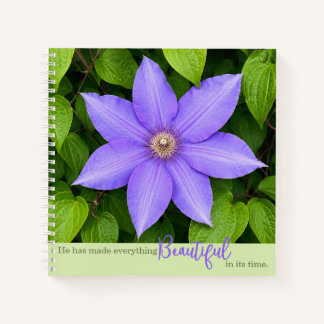 Beautiful in Its Time | Purple Clematis Notebook