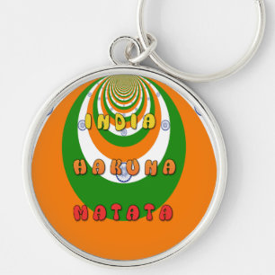 Beautiful India National Flag Colors Hakuna Matata Keychain