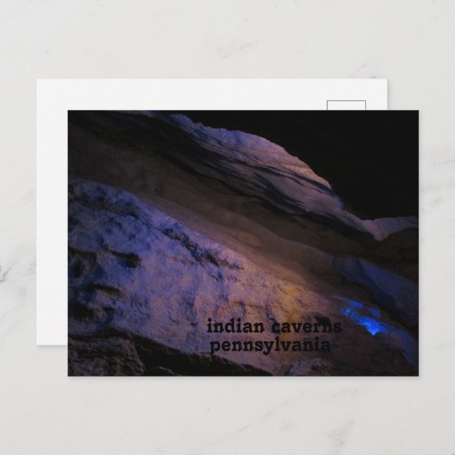 beautiful indian caverns pennsylvania postcard (Front/Back)