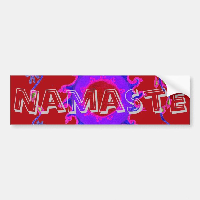 Beautiful Indian Motif Mehndi Art Design Bumper Sticker (Front)
