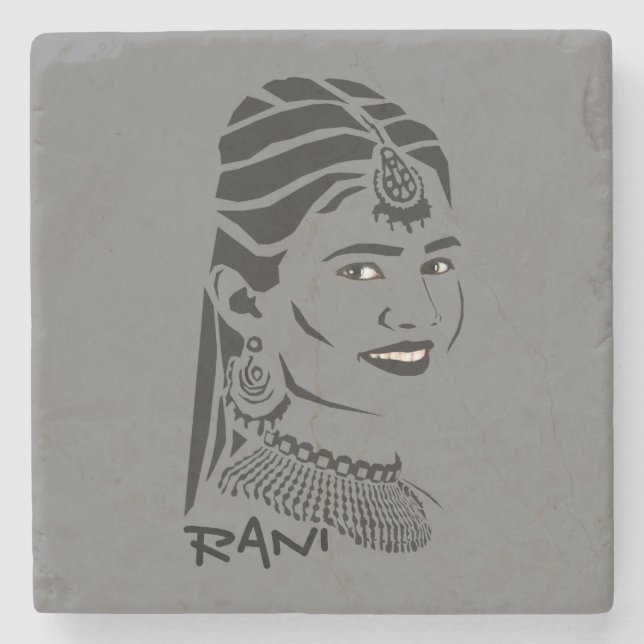 Beautiful Indian Rani Marble Coaster (Front)