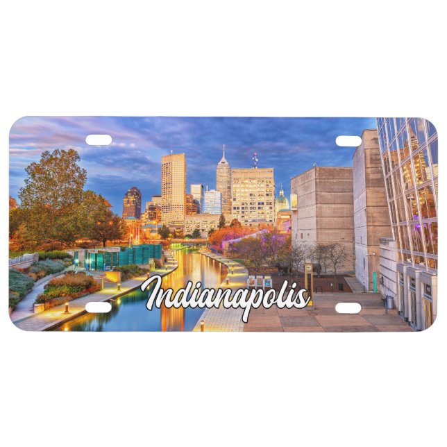 Beautiful Indianapolis, Indiana, USA License Plate (Front)