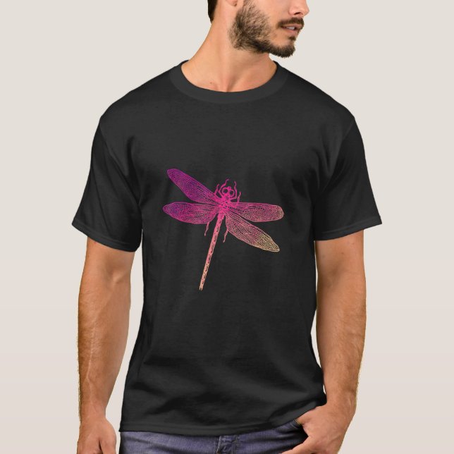 Beautiful Insect Colorful Dragonfly T-Shirt (Front)