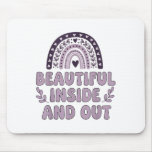 Beautiful Inside And Out Cute Rainbow Lavender Sel Mouse Pad