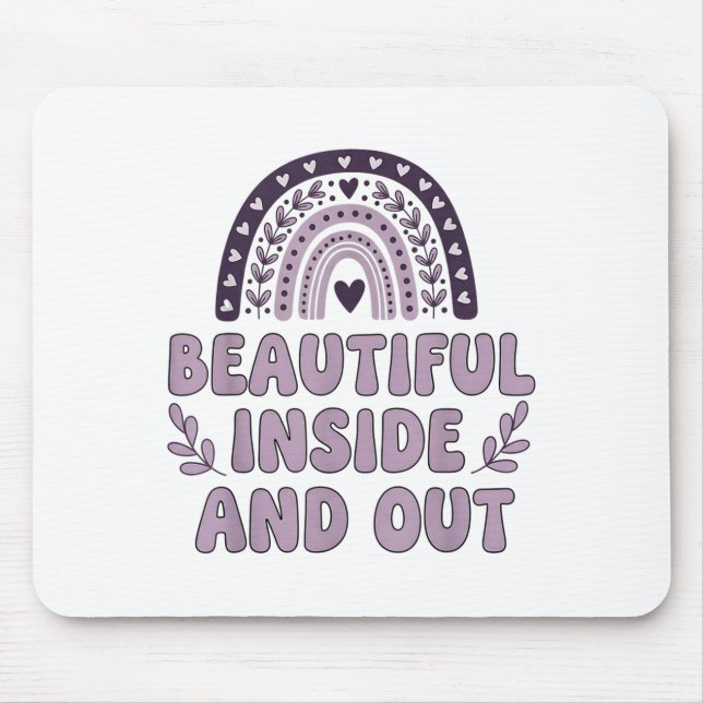 Beautiful Inside And Out Cute Rainbow Lavender Sel Mouse Pad (Front)