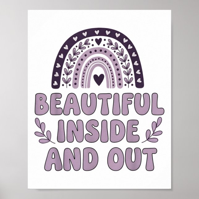 Beautiful Inside And Out Cute Rainbow Lavender Sel Poster (Front)