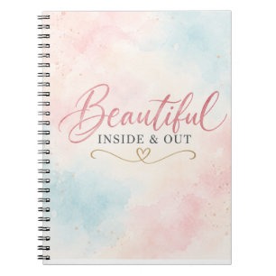 Beautiful Inside & Out Watercolor Spiral Notebook