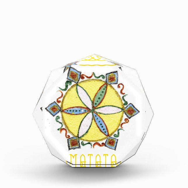 Beautiful Inspirational Star Floral Vector Pattern Award (Front)