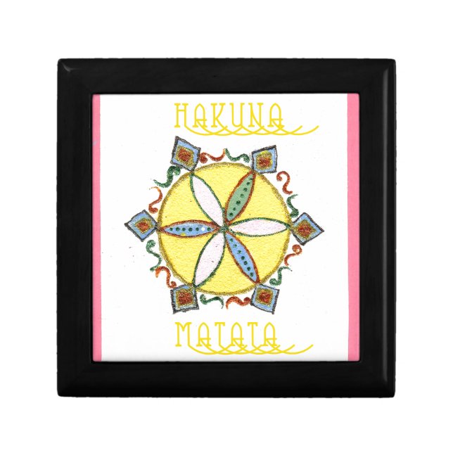 Beautiful Inspirational Star Floral Vector Pattern Jewelry Box (Front)
