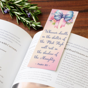 Beautiful Inspiring Psalm Bible Verse Bookmarks