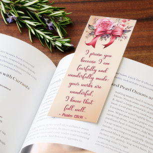 Beautiful Inspiring Psalm Bible Verse Bookmarks