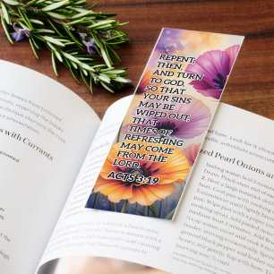 Beautiful Inspiring Repentance Bible Verse Bookmarks