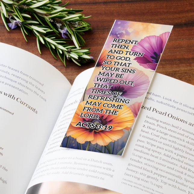 Beautiful Inspiring Repentance Bible Verse Bookmarks (Book)
