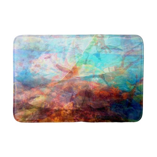 Beautiful Inspiring Underwater Scene Art Bath Mat