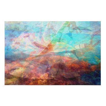 Beautiful Inspiring Underwater Scene Art Faux Canvas Print by oceancreatures at Zazzle