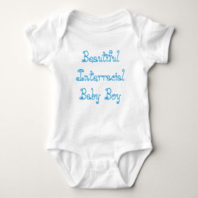 Beautiful Interracial Baby Boy Baby Bodysuit (Front)