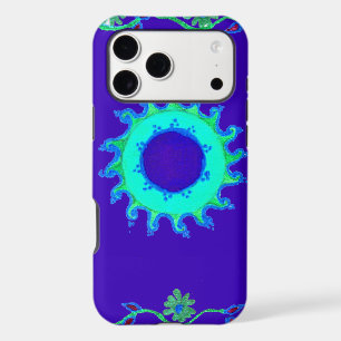 Beautiful Iridescent Blue Floral Art Oil Painting  iPhone 17 Pro Max Case